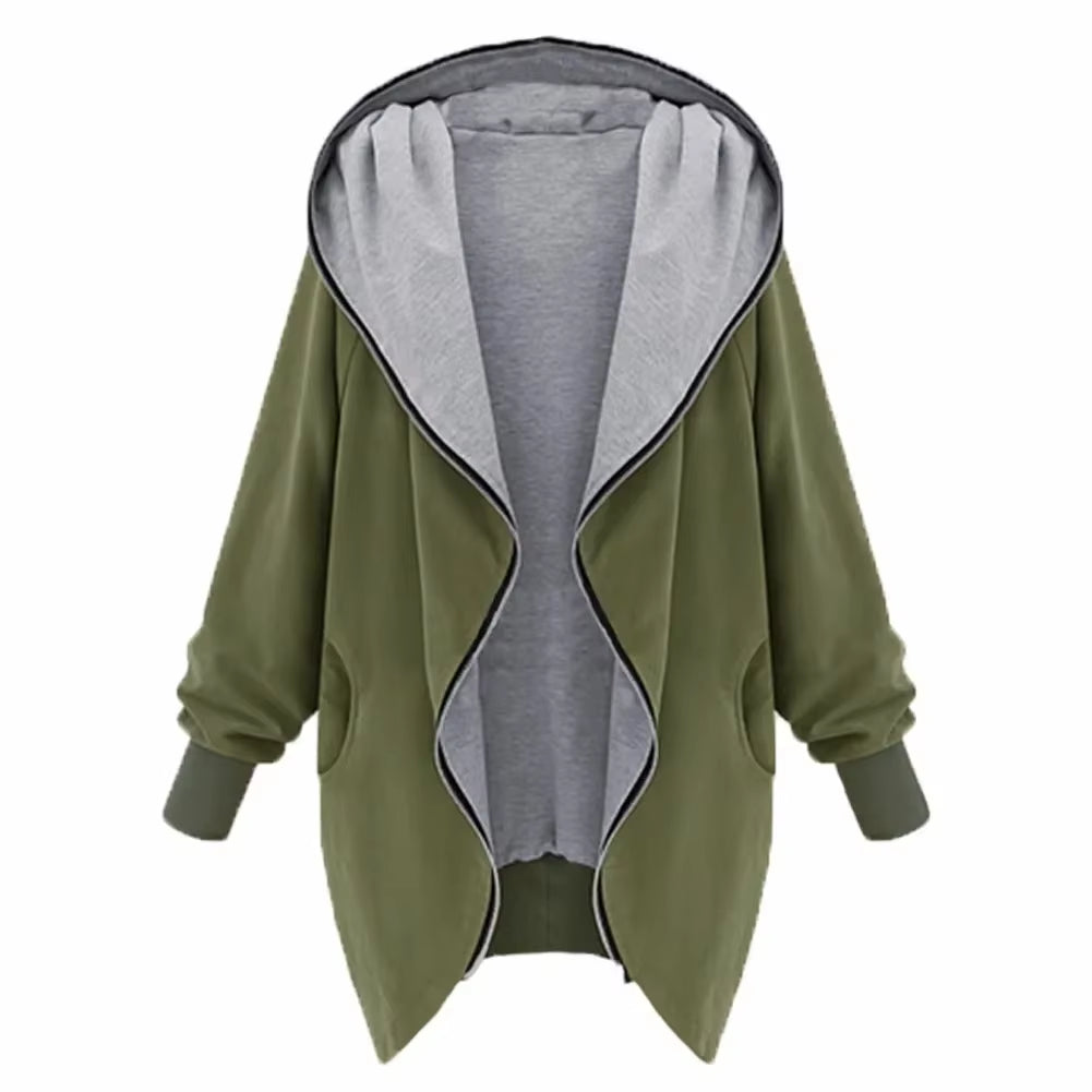 Europe and America Fashion Casual Hooded Large Size Women Autumn Increase the Fat Sister Was Thin Jackets Women Outerwear Coats